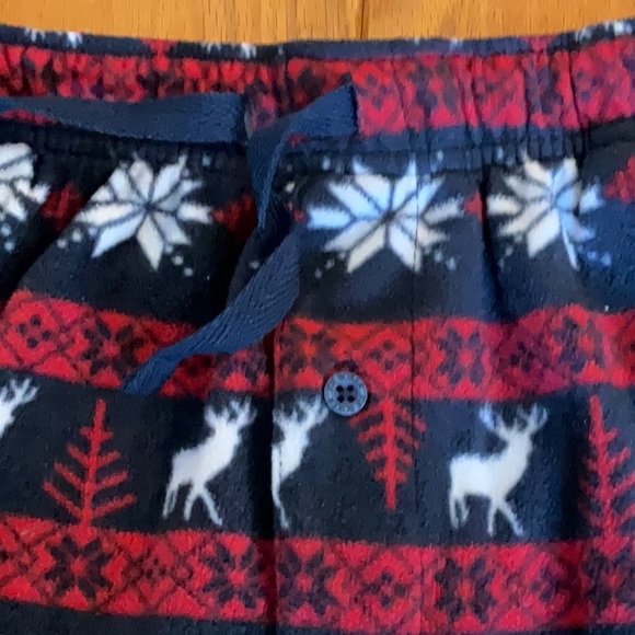 Joe Boxer reindeer snowflake button fly sleep pants small - Picture 4 of 6